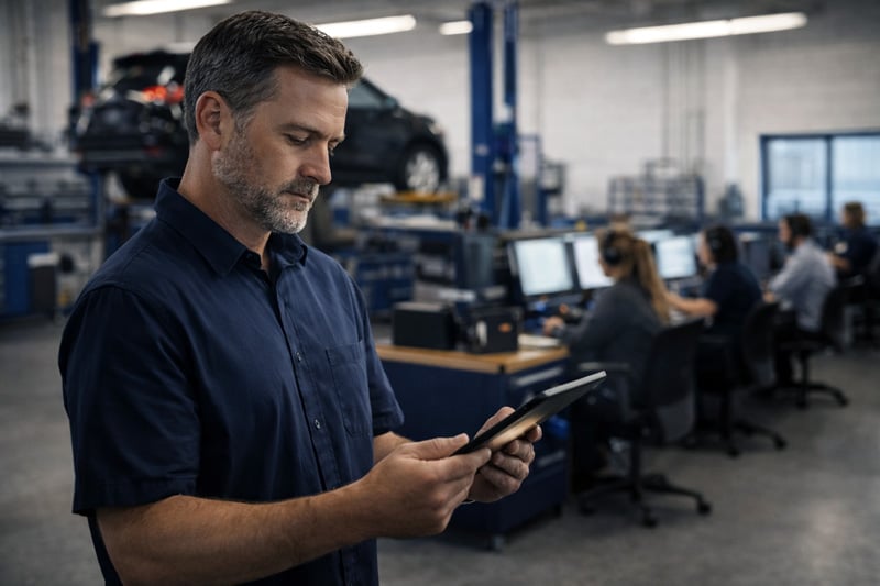 Dealership Service Manager and leader using recall repair tracking platform from recalls near me.